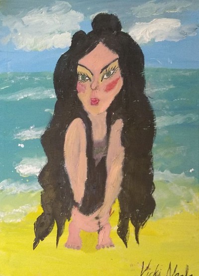 This picture is called 'Imelda' it's a young girl on beach